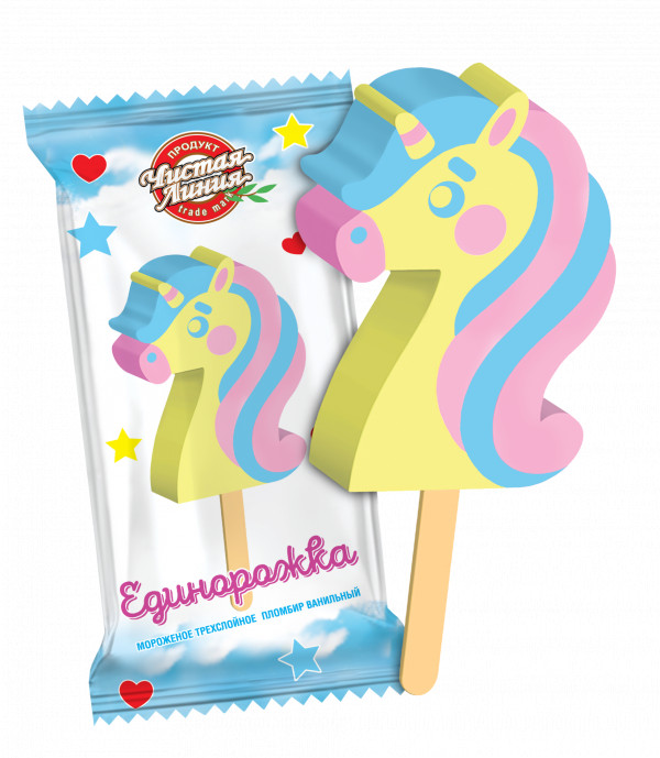 0873 Эскимо Радужка Единорожка 65гр. (*24шт.) <Чистая линия>