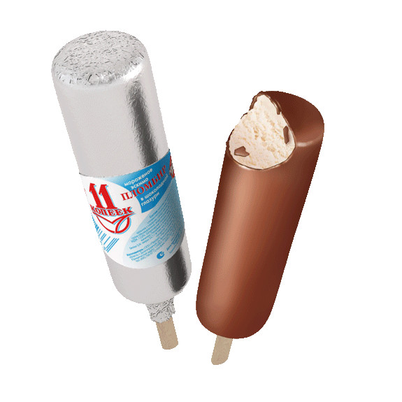 0840 Эскимо "11 Копеек" в шок. глазури 80гр. (*40шт.) <Чистая линия>