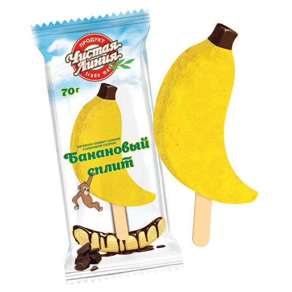 0860 Эскимо Банановый сплит 70гр. (*20шт.)