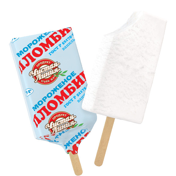 0900 Эскимо Пломбир в пергаменте 70гр. (*42шт.) <Чистая линия>