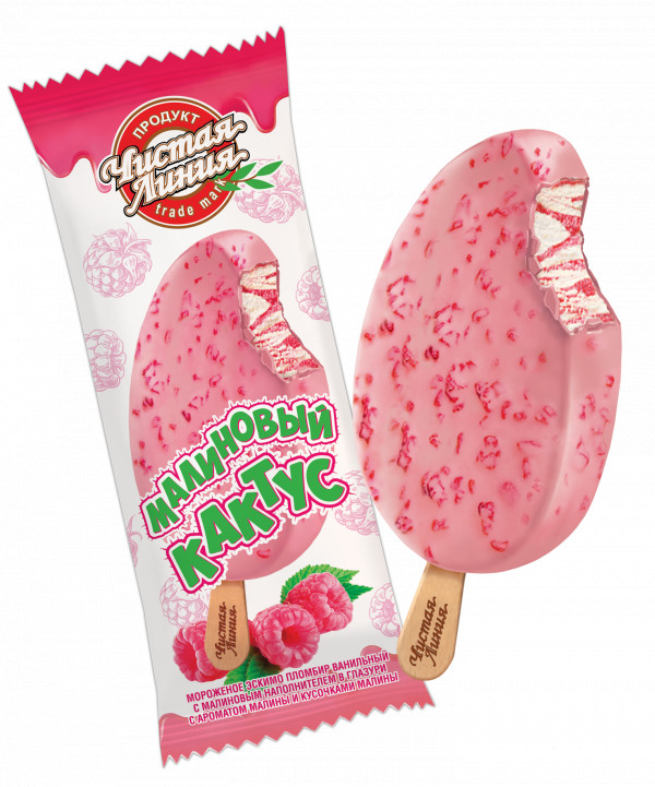 0711 Эскимо Малиновый КАКТУС 80гр. (*30шт.)